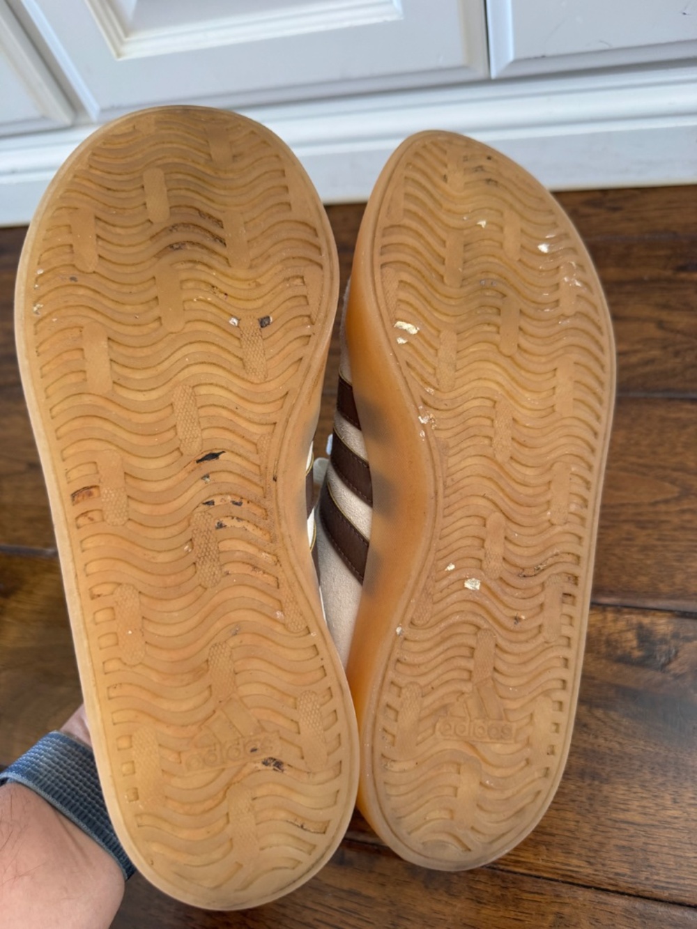 Adidas Men's Suede Sneakers Beige Brown Size 7 - Picture 5 of 7